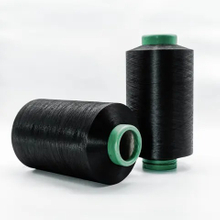 150D/48F negro + hilo cubierto de aire de poliéster ACY de spandex 20D